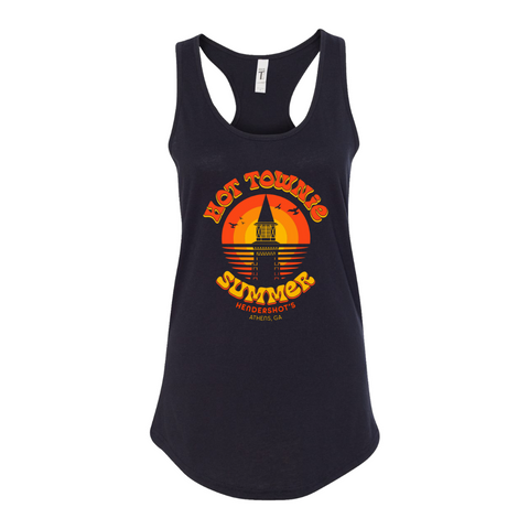A picture of a tank top with the words Hot Townie Summer and the St. Mary's Steeple