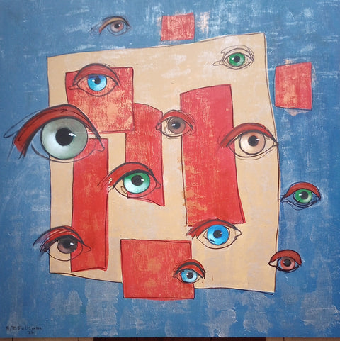Gee's Bend Red 24 x 24, Susan Pelham