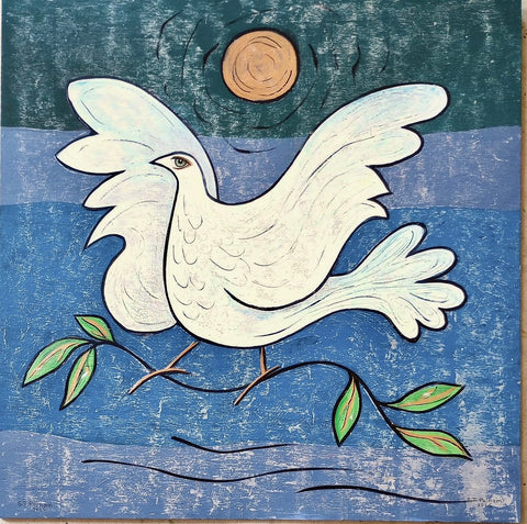 Pablo's Bird 24 x 24, Susan Pelham