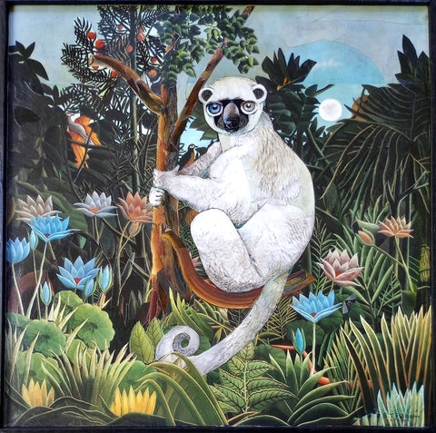 Rousseau's Lemur 15x15, Susan Pelham